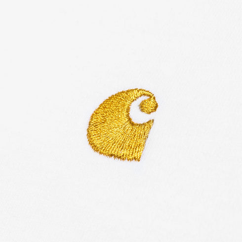 Carhartt Chase Ss T-Shirt White / Gold - Streetart.fr